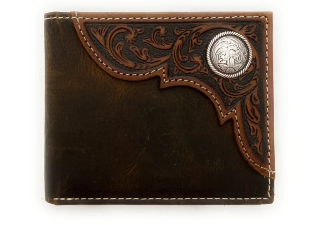 Ariat Distressed Brown Bi-Fold Wallet