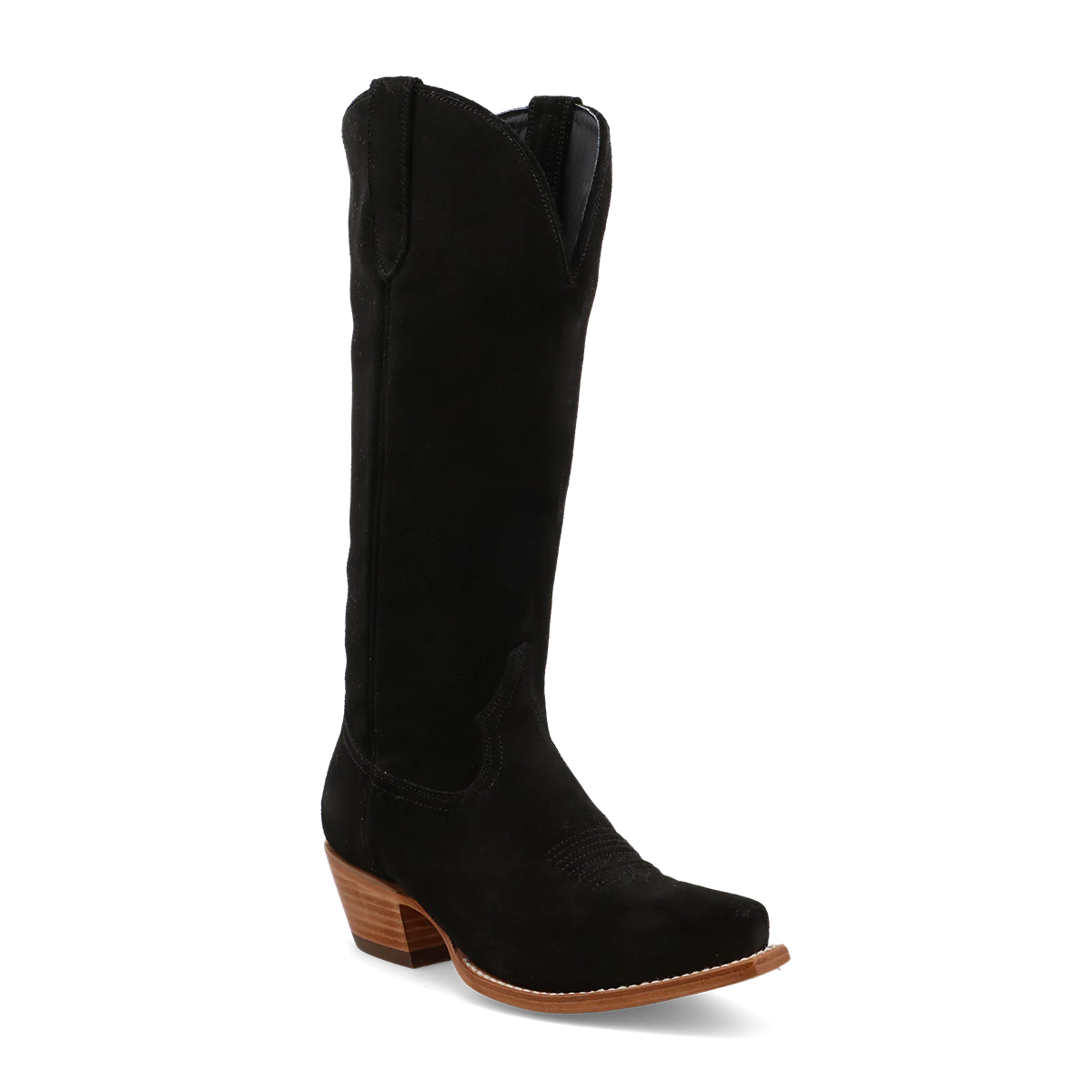 Black Star Women's Black Suede Boots