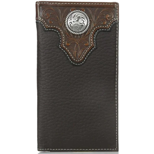 Ariat Rodeo Brown Wallet with Overlay & Concho