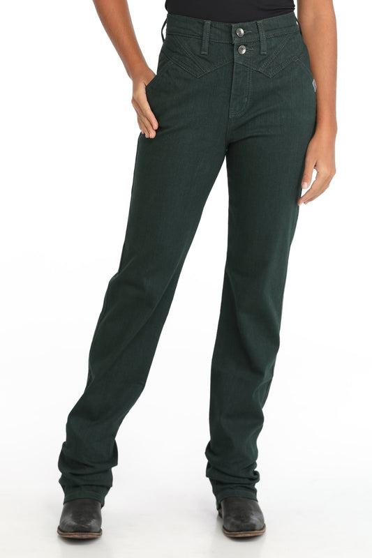 Cruel Denim Women's Quinn Bareback Taper Pant - Forest Green