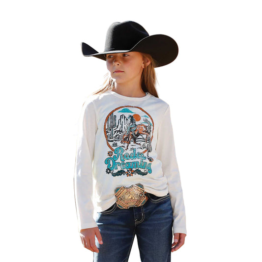Cruel Girls Girl’s Long Sleeve T-Shirt – “Rodeo Dreaming” Cream