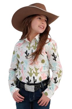 Cruel Girls Long Sleeve Shirt - Cactus Print