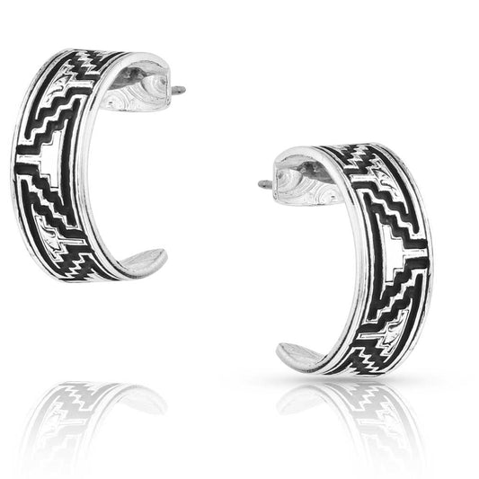 Montana Silversmith Southwestern Escape Hoop Earrings