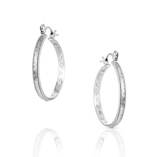 Montana Silversmith Rustic Serenity Hoop Earrings