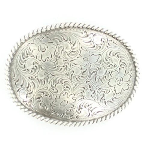 Nocona Oval Floral Scrolled Buckle