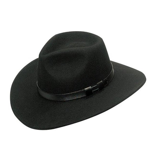 Twister Black Felt Crushable Indy Hat