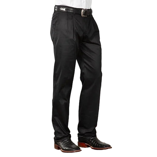 Wrangler Men's Riata Pleated Front Black Pant
