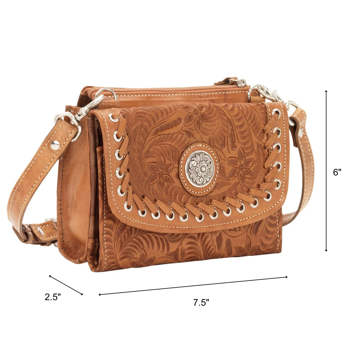 American West Harvest Moon Texas Two-Step Crossbody Bag/Wallet