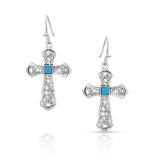 Montana Silversmith Cathedral Silver Cross Earrings