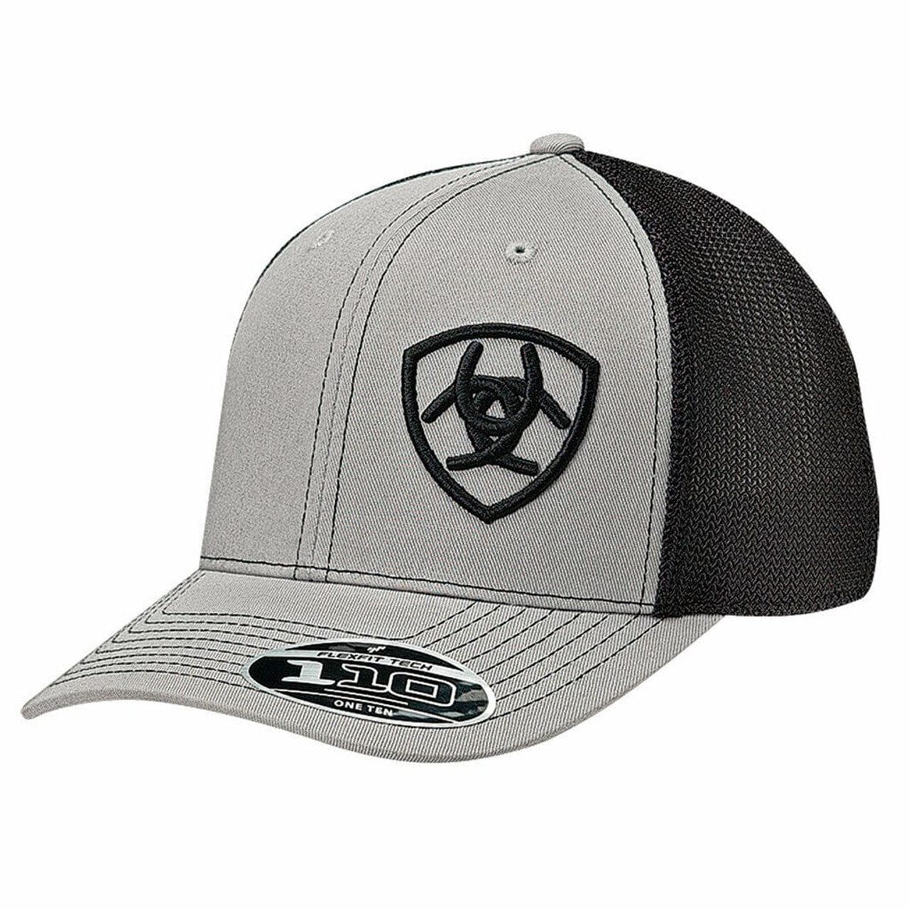 Ariat Men's Grey & Black Offset Logo Cap