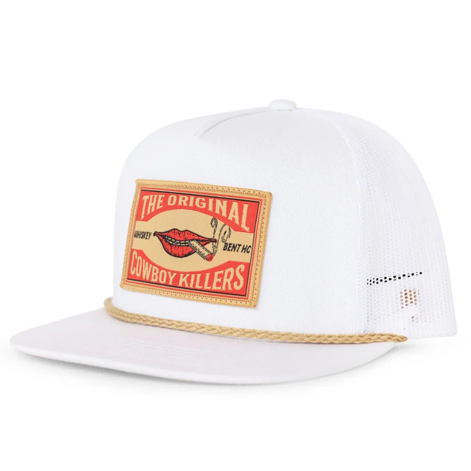 Whiskey Bent Matchbox White Ball Cap