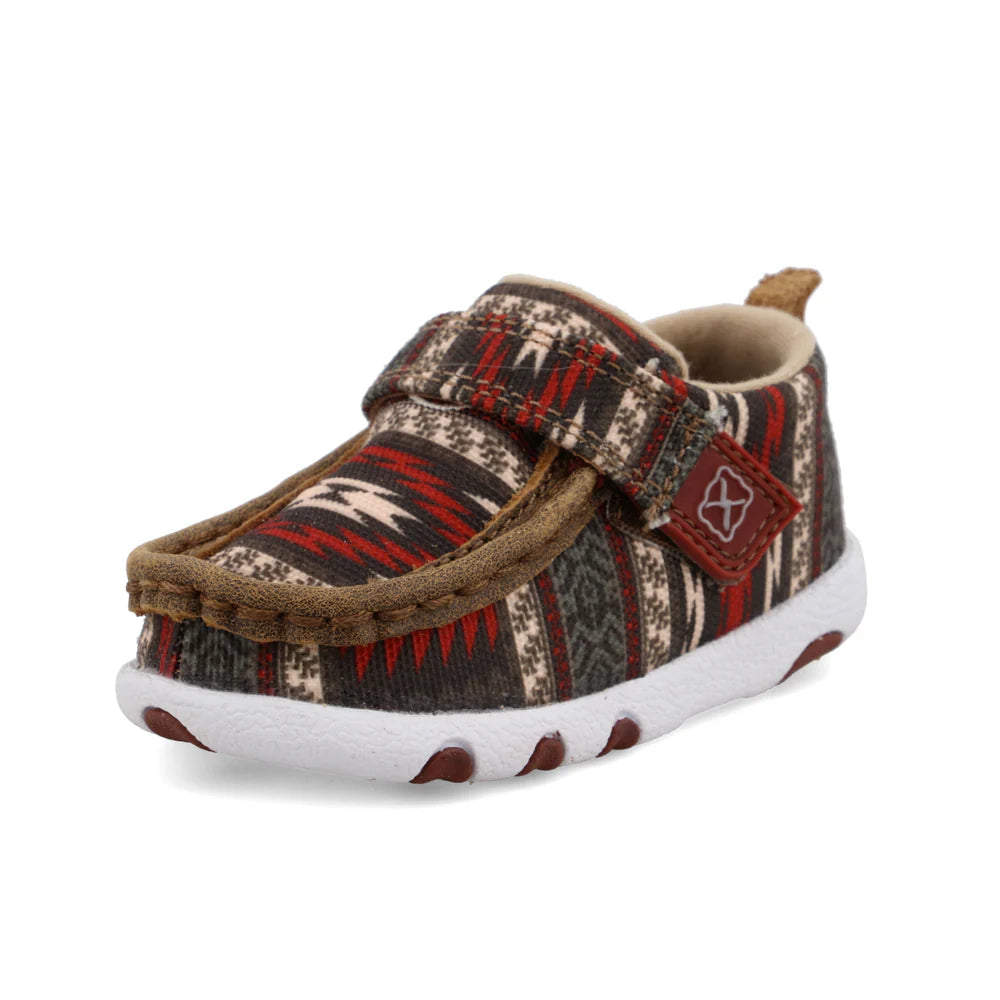 Twisted X Infant's Hooey Driving Moc in Red Aztec