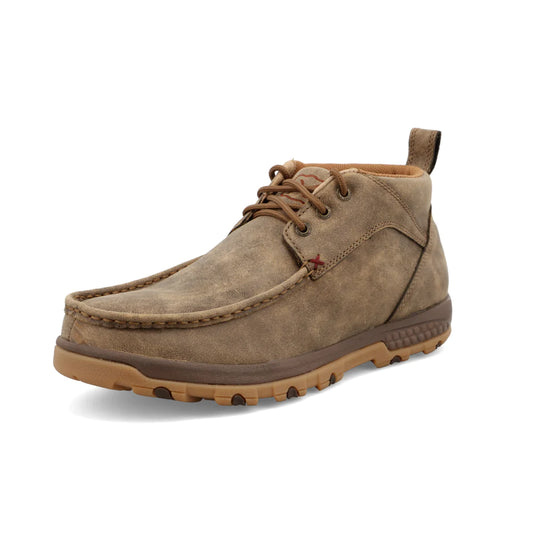 Twisted X Men's Shoes - Chukka Driving Moc Brown Bomber