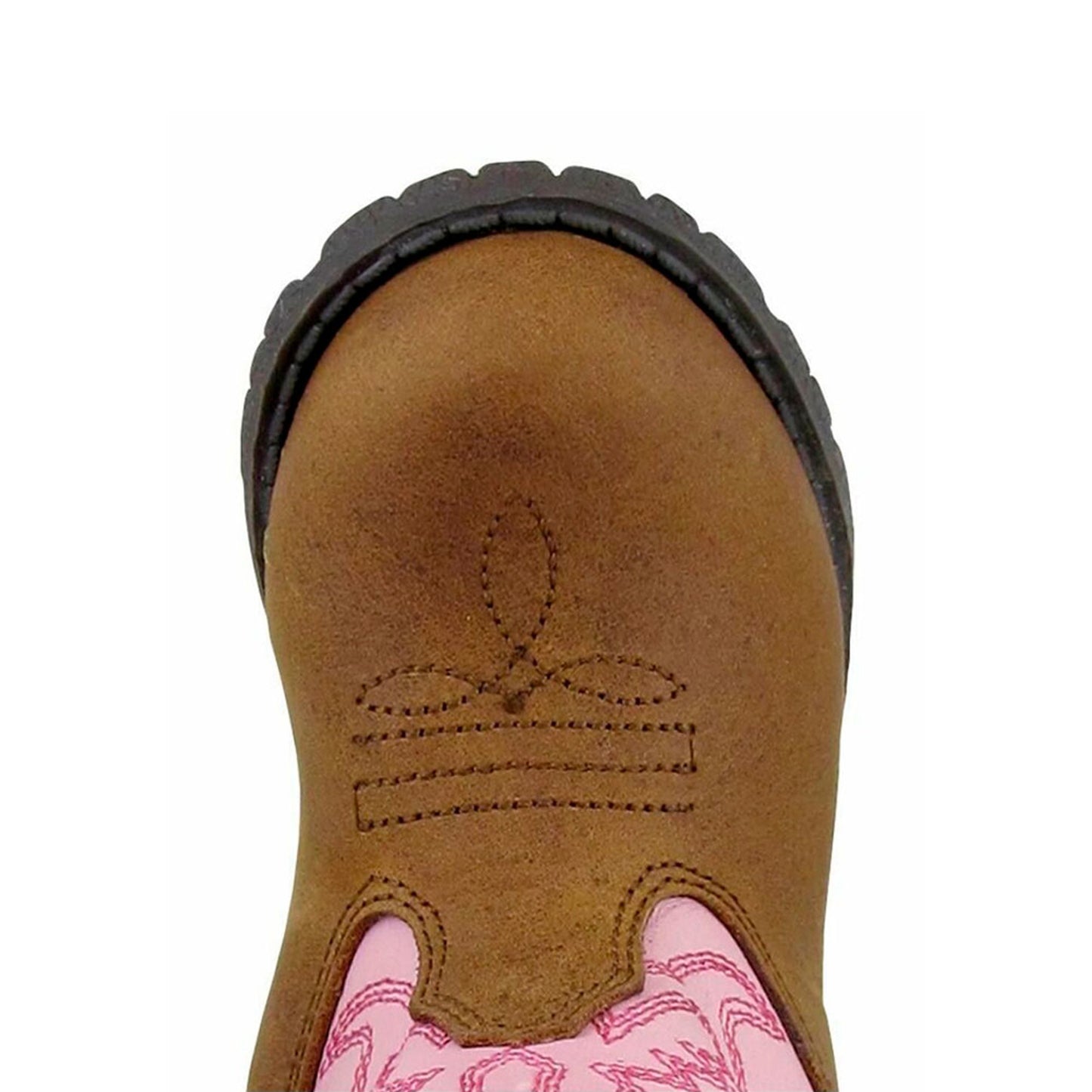 Smoky Mountain Toddler's Hop-a-long Brown Distress/Pink Western Boot