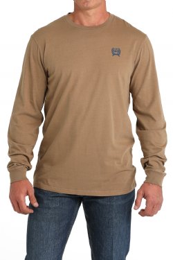 Cinch Long Sleeve T-Shirt Ranchin Ain't Easy Tee - Khaki