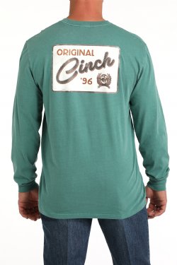 Cinch Men's Long Sleeve T-Shirt Green