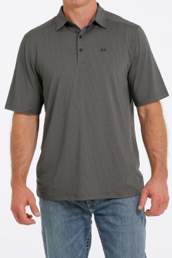 Cinch Men's Short Sleeve Shirt - Gray Polo