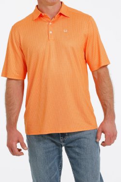 Cinch Men's Short Sleeve Polo Shirt - Orange