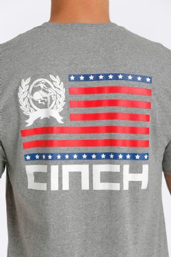 Cinch Men's Flag T-Shirt - Heather Grey