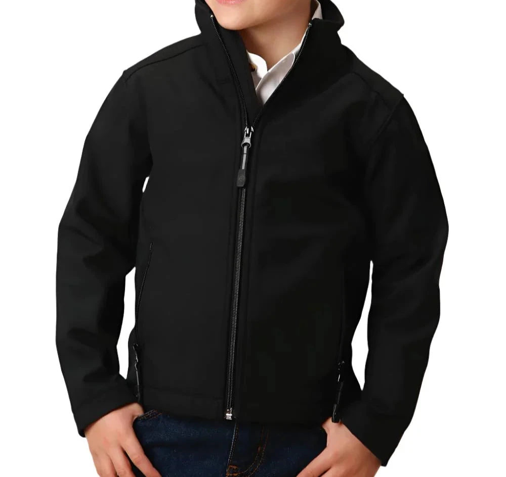 Roper Boy's Black Soft Shell Fleece Jacket