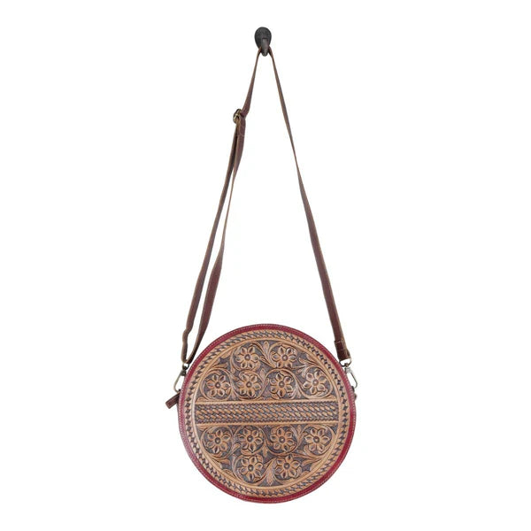 Myra Bags Sempiternal Brown Round Bag