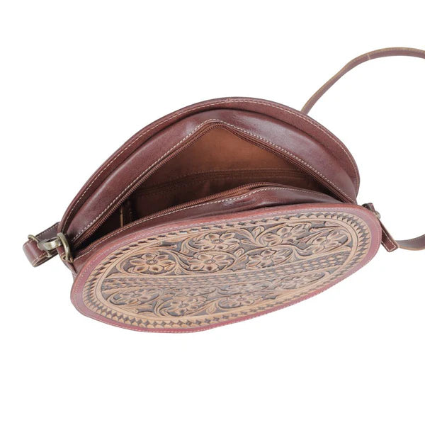 Myra Bags Sempiternal Brown Round Bag