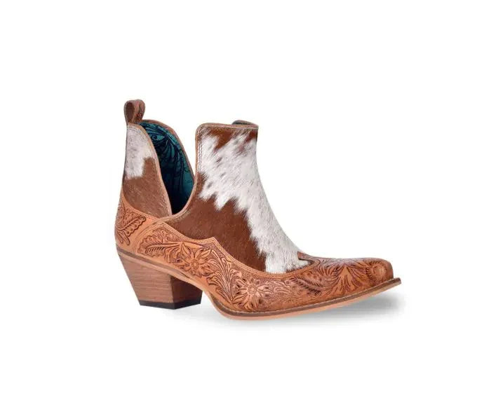 Myra Frisco Hacienda Hair-On Hide & Hand-Tooled Leather Boots