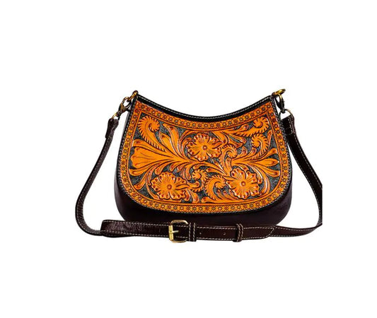 Myra Bag Daisy Hill Trail Hand-Tooled Bag