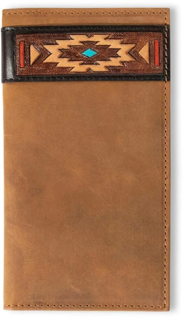 Ariat Light Brown Southwest Rodeo Wallet