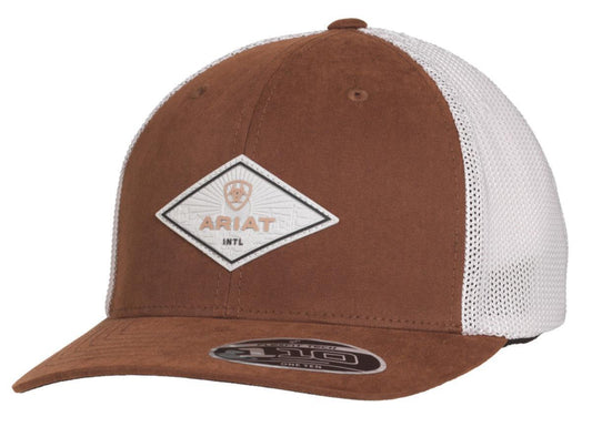 Ariat Baseball Cap Leather Patch Logo Brown