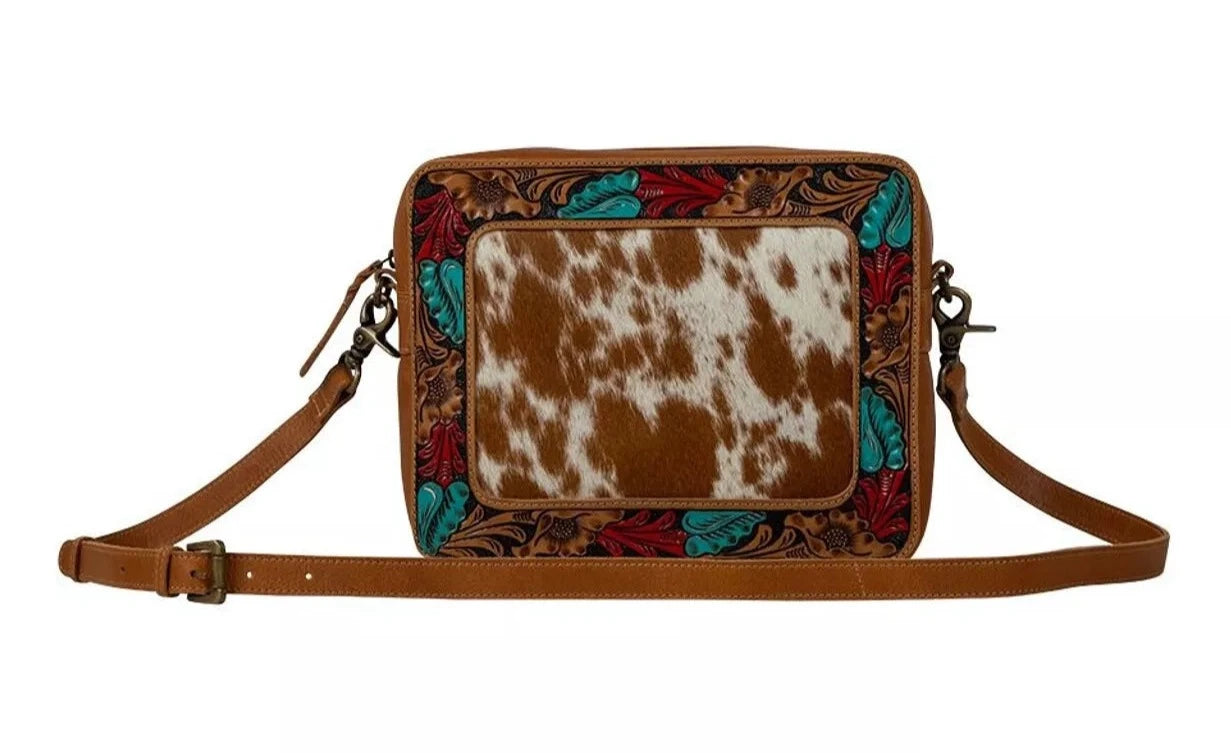 Myra Bag Red River Trail Hand-Tooled Bag