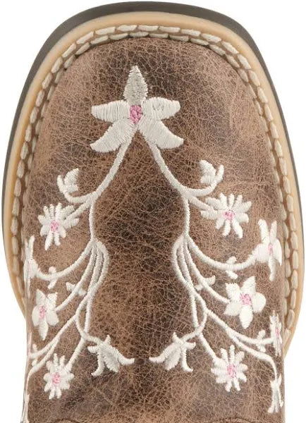 Twister Children's Lily Brown with Floral Embroidery Boots