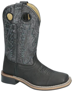 Smoky Mountain Boots Kids Duke Black Distress with Square Toe