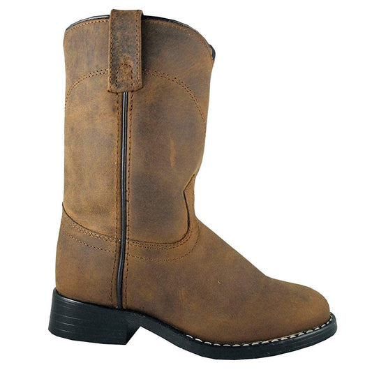 Smokey Mountain Kids Roper Brown Oil Distress Boots