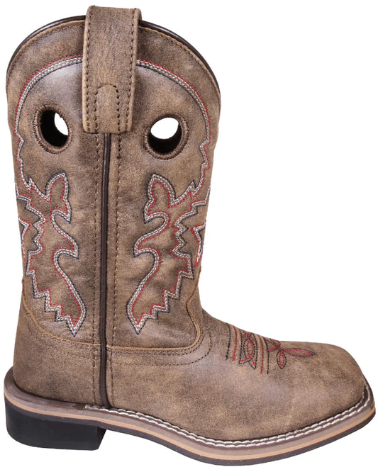 Smoky Mountain Boots Youth Canyon Vintage Brown Square Toe
