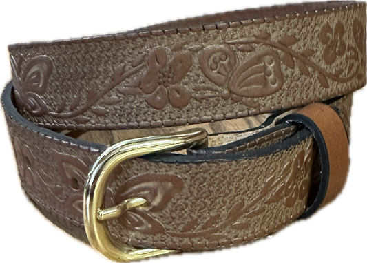 Stag Belts Kids Brown Butterfly
