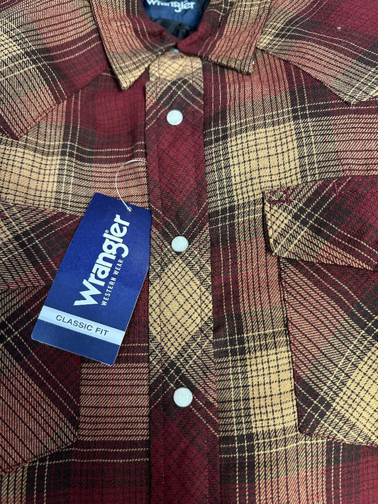 Wrangler Men's Long Sleeve Lined Flannel Shirt