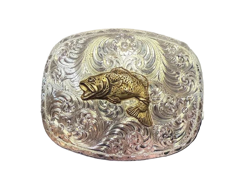 Montana Silversmiths Grand Custom Cowboy Buckle with Large Bass