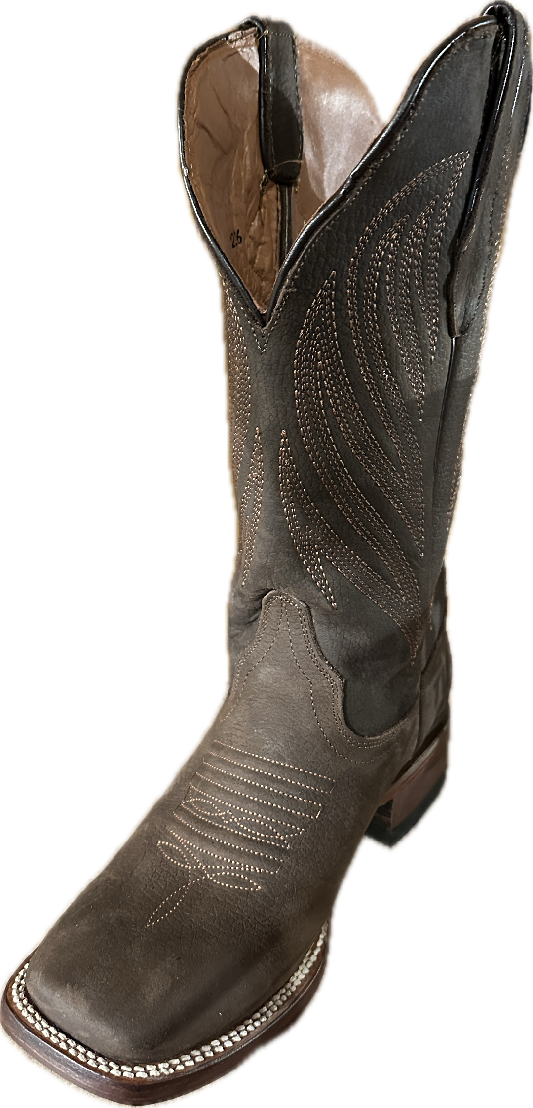 Tanner Mark Women's Brown Suede Square Toe Boots