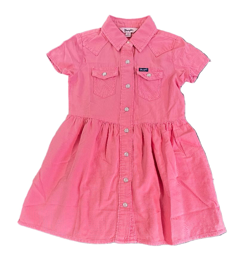 Wrangler Girl's Pink Western Dress