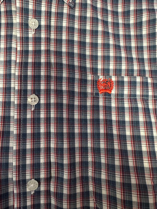 Cinch Men's Long Sleeve Western Shirt - Navy, Red & White Plaid