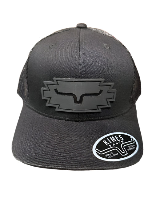 Kimes Ranch Ball Cap - Jerico Black with Logo Black Patch