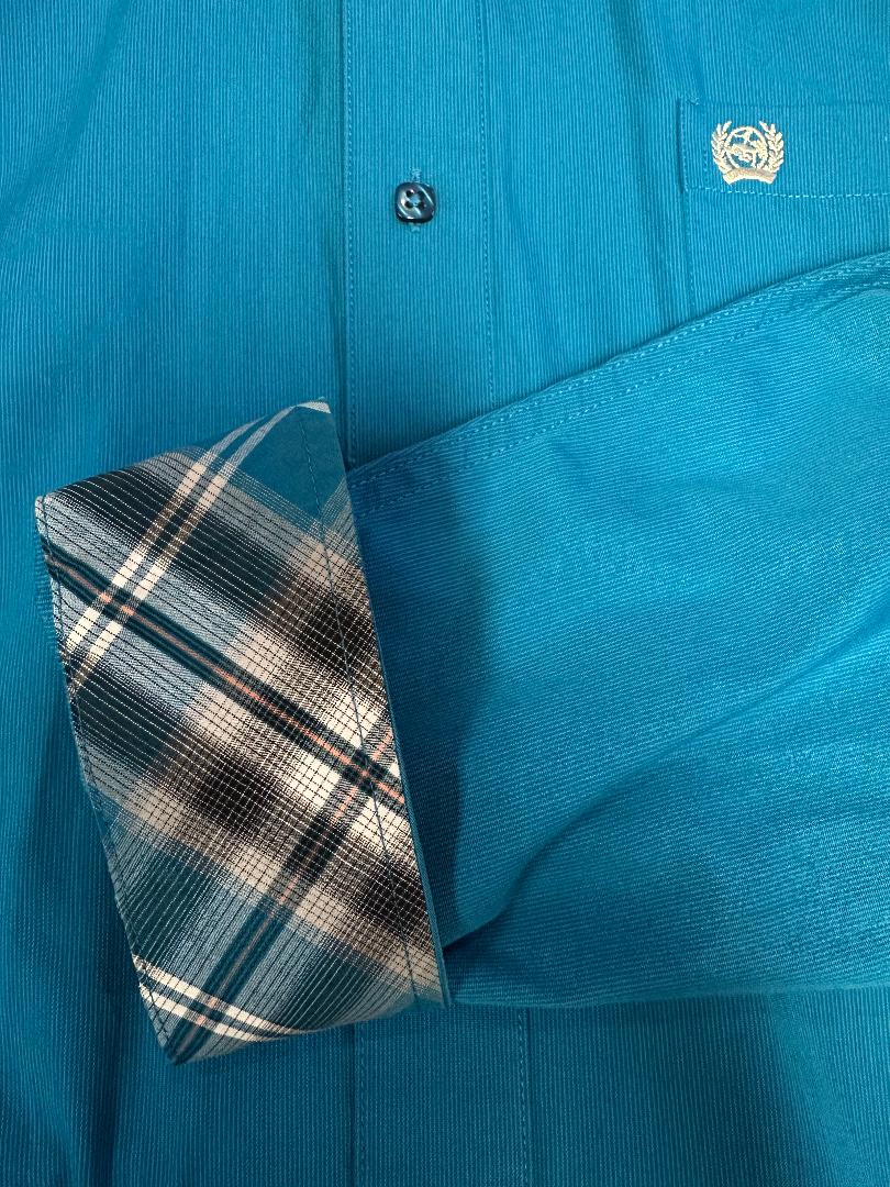 Cinch Men's Long Sleeve Western Shirt - Blue Pinstripe