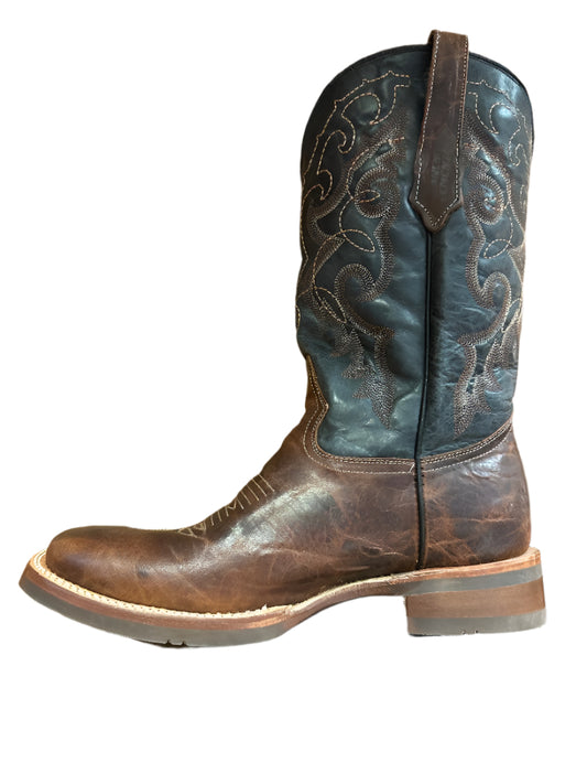 Rancho Semental Men's Boots -  Brown Square Toe with Black Top