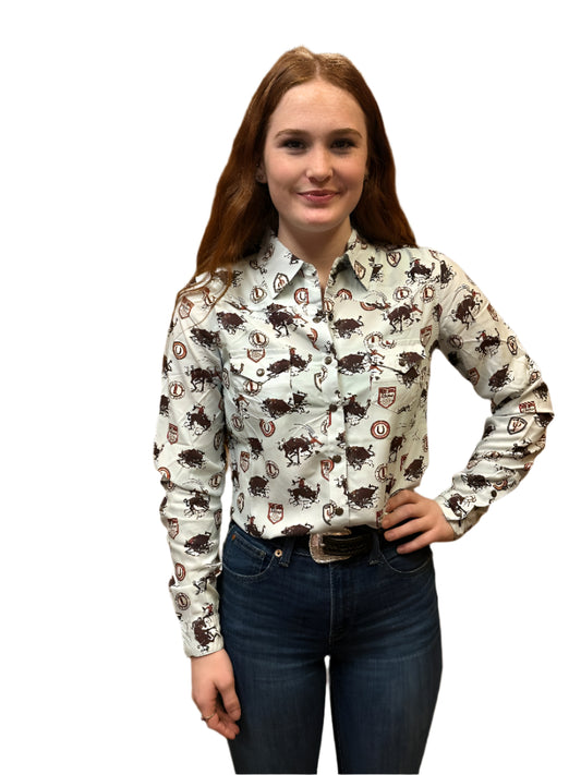 Cruel Denim Women's Long Sleeve Dust Bowl Rodeo Shirt