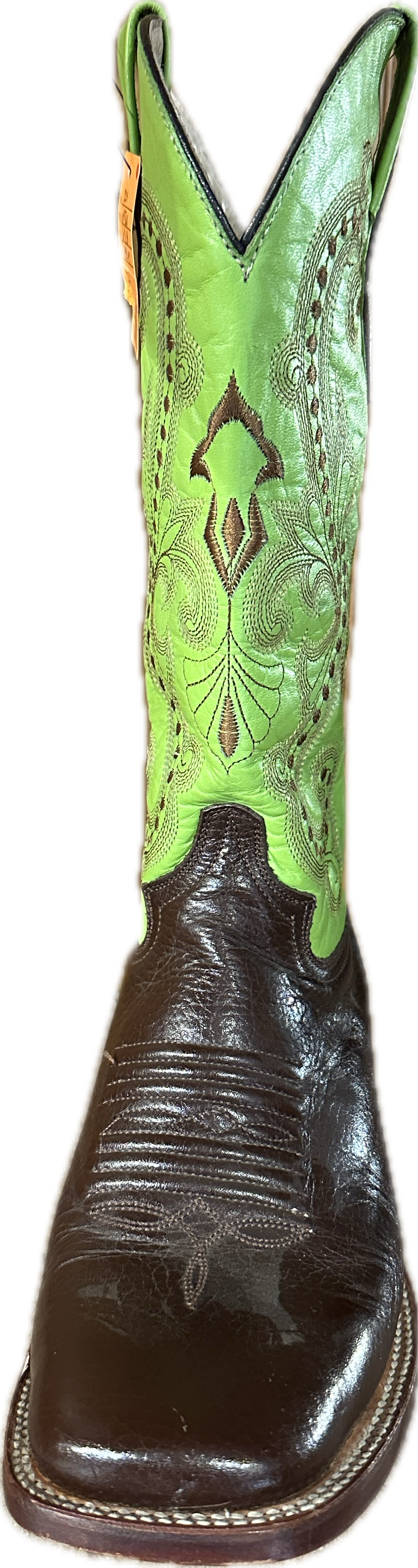 Ferrini Women's Square Toe Brown & Green Boots