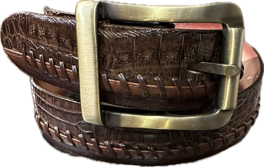 Los Altos Belt - Brown Caiman Belly