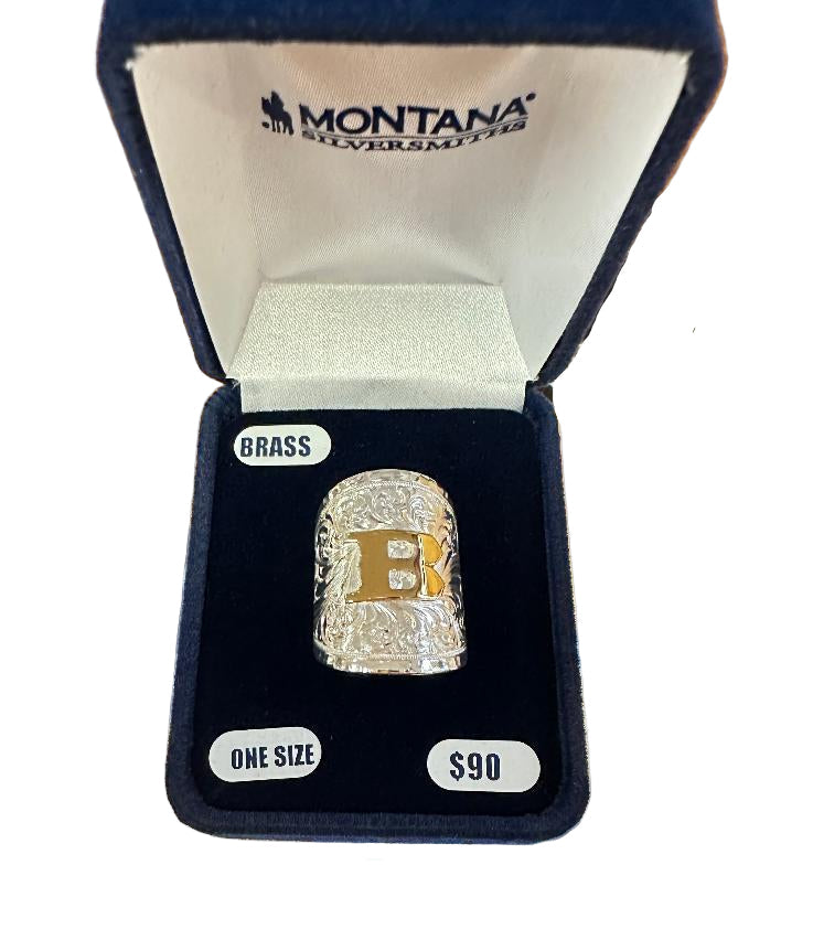 Montana Silversmith Out West Initial Ring