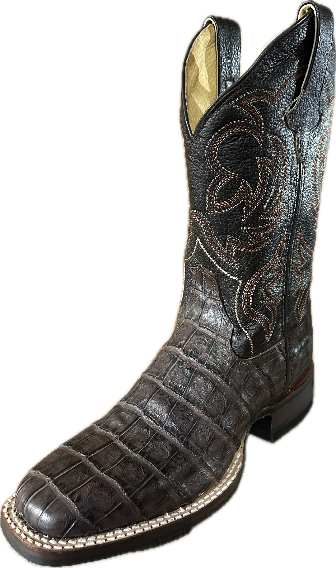 Cinch Women's Square Toe Caiman Print Boots