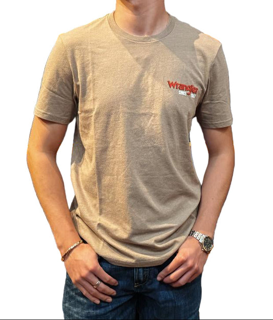 Wrangler Men's Short Sleeve Graphic Regular Fit T-Shirt - Tan